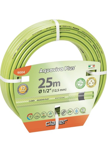 9004 Aquaviva Plus 1/2'' 25 mt Bahçe Hortumu