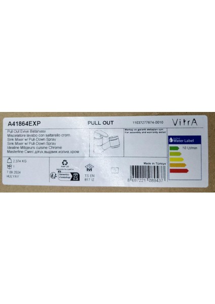 Harmony A41864EXP Pull-Out Eviye Bataryası, Krom modelleri