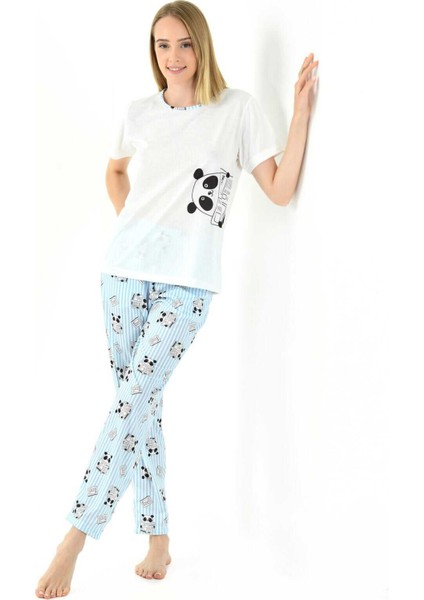 Panda Baskılı Pijama Takımı