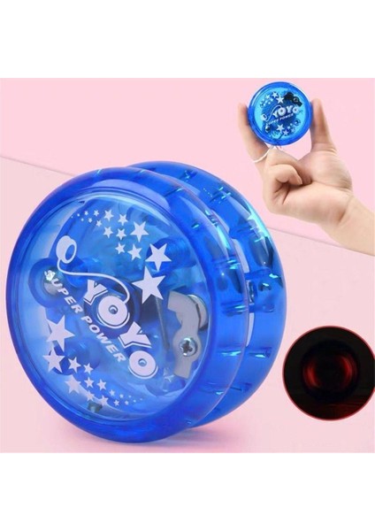 Yoyo Işıklı Extra Rulmanlı Süper Yo-Yo Oyuncak - Mavi