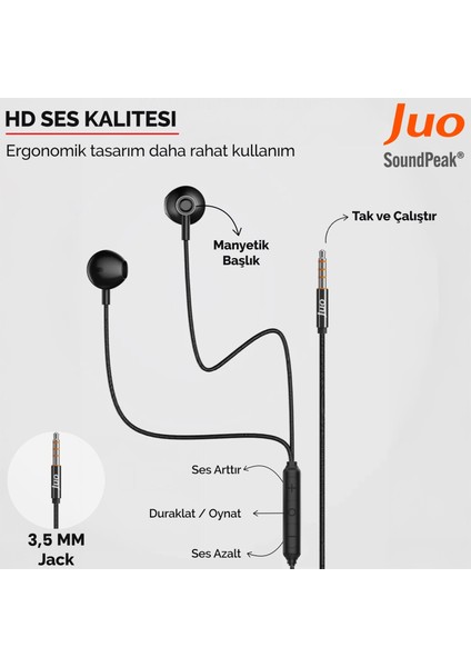 3.5mm Jack Girişli Mikrofonlu Kablolu Kulak Içi Kulaklık Metal fiyatları