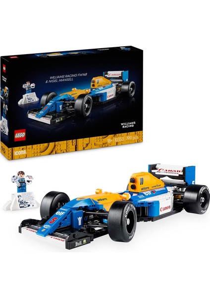 Icons Williams Racing FW14B & Nigel Mansell 10353 – Yetişkinler IÇIN(797 Parça)