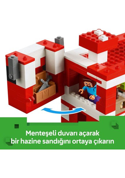 Minecraft Mooshroom Evi 21270, 8 Yaş ve ÜZERI(500 Parça)