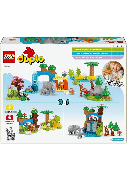 Duplo Kasabası 3’ü 1 Arada Vahşi Hayvan Aileleri 10446-2 Yaş ve Üzeri (92 Parça)