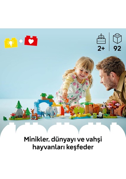 Duplo Kasabası 3’ü 1 Arada Vahşi Hayvan Aileleri 10446-2 Yaş ve Üzeri (92 Parça)