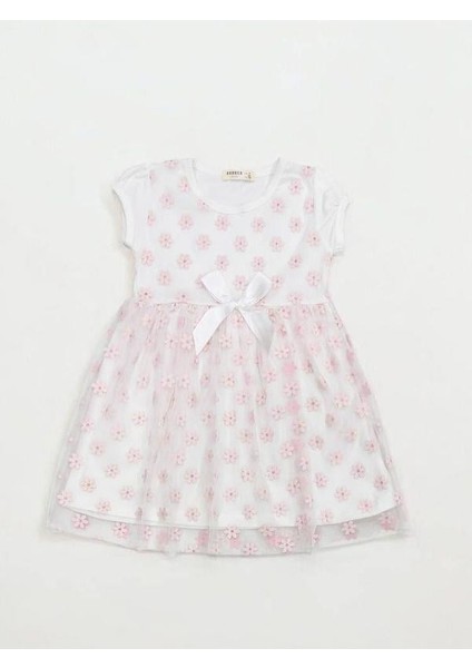 Kız Çocuk Çiçek Desenli Pamuklu Elbise fırsatları