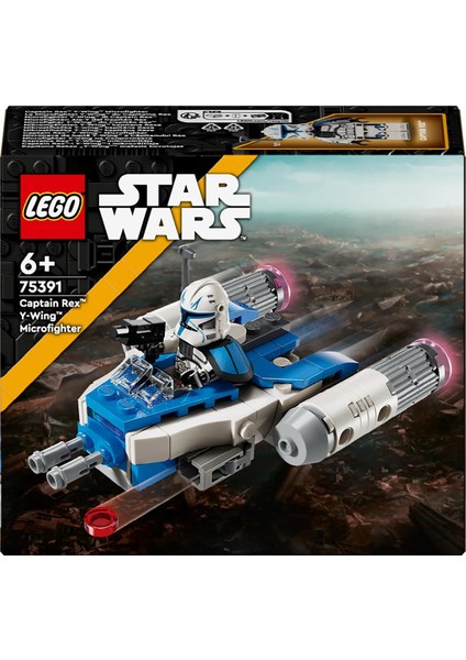 Star Wars: Klon Savaşları Yüzbaşı Rex Y-Wing Mikro Savaşçı 75391-6 Yaş ve Üzeri(99 Parça)