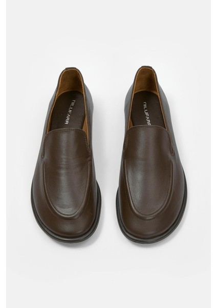 Moose Kahve Hakiki Deri Kadın Loafer fiyatları