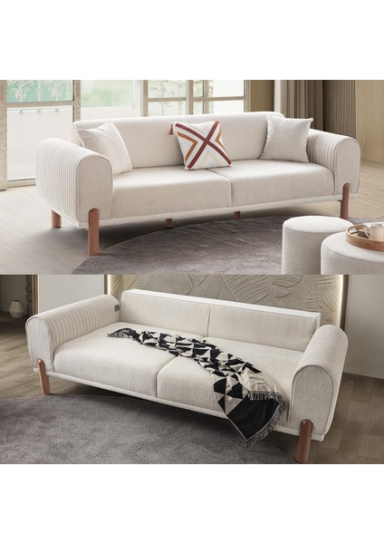 Armoni 3'lü Koltuk Krem