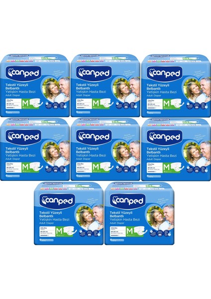 Hasta Bezi Yetişkin Bel Bantlı Tekstil Yüzey M-Orta Boy 144 (8pk*18)