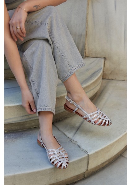 Sandra Gümüş Hakiki Deri Kadın Sandalet fiyatları