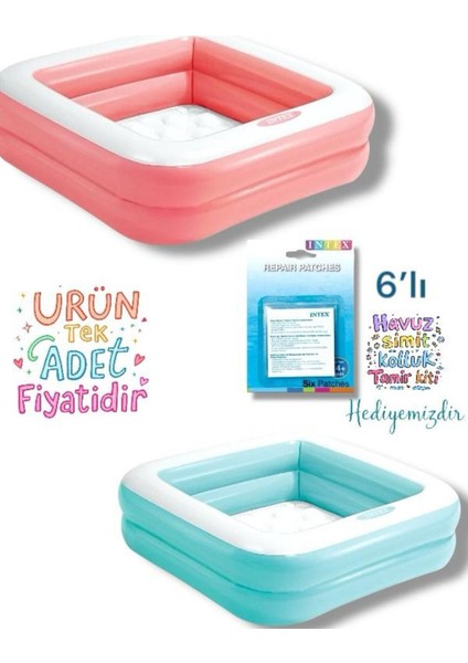 Şişme Taban Mini Kare Havuz 86X86X25 cm Renginizi Belirtiniz fırsatları
