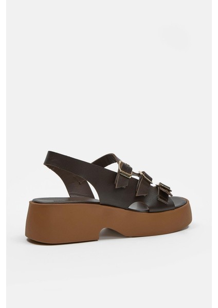 Lindsay Acı Kahve Hakiki Deri Kadın Sandalet fırsatları