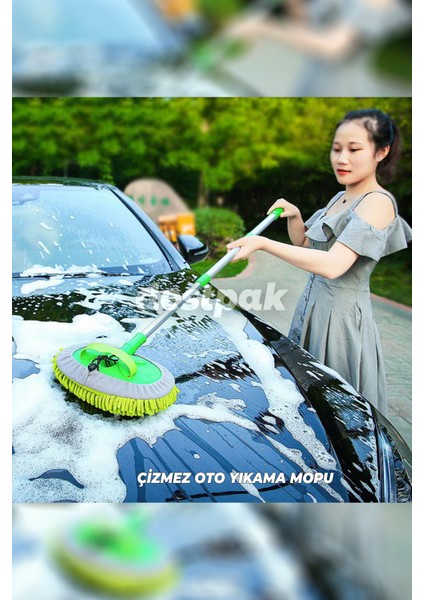 Çizmez Oto Mop ve 13 Lt Katlanır Kova - Bagajda Yer Kaplamaz - Oto Fırçası - Araba Yıkama Mopu fırsatları