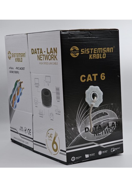 Cat 6 Data-Lan Network Kablo - 305 Metre