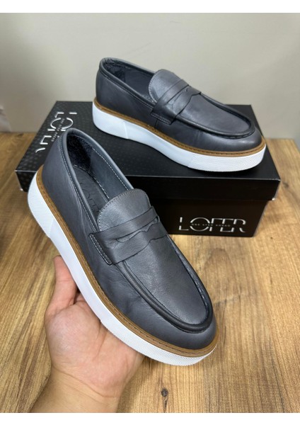 LFR-F083-1 Derı Merdane Ayakkabı Füme