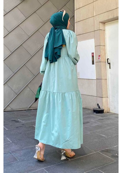 Yazlık Elica Elbise Mint Yeşili modelleri