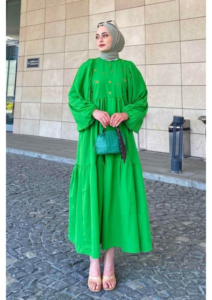 Yazlık Elica Elbise Yeşil