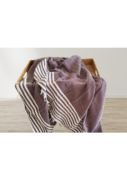Summer Line Çok Amaçlı Örtü Pike Koltuk Örtüsü 170X220 Bordo