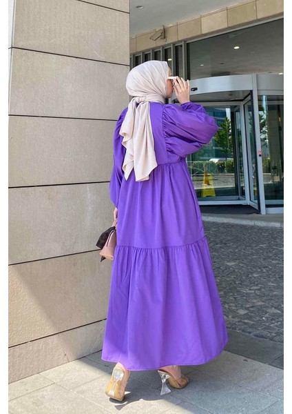 Yazlık Elica Elbise Mor