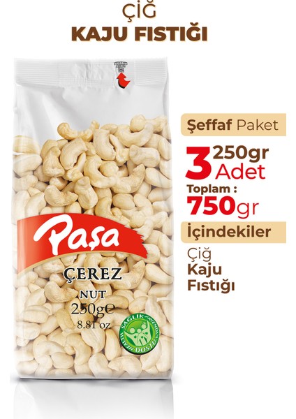Çiğ Kaju Fıstığı 250 gr X 3 Adet (750 gr) fiyatları