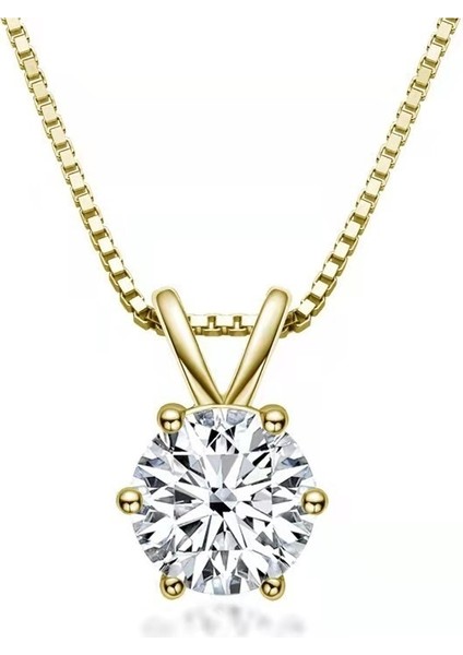 Kadınlar Için Moissanite Kolye Yüksek Kaliteli Tek Elmas Kolye Köprücük Kemiği Zinciri Gümüş Takı (Yurt Dışından) modelleri