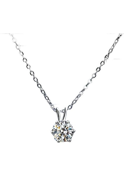 Kadınlar Için Moissanite Kolye Yüksek Kaliteli Tek Elmas Kolye Köprücük Kemiği Zinciri Gümüş Takı (Yurt Dışından) fırsatları