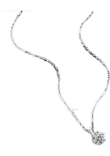 Kadınlar Için Moissanite Kolye Yüksek Kaliteli Tek Elmas Kolye Köprücük Kemiği Zinciri Gümüş Takı (Yurt Dışından) indirimleri