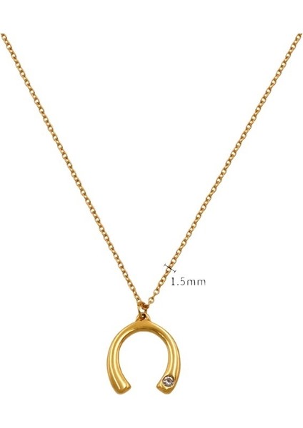 Paslanmaz Çelik Retro Tüm Uyumlu U Şeklinde Kolye Köprücük Kemiği Zinciri Takı Altın Kolye Solmaz Kızlar (Yurt Dışından) fiyatları