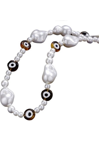 Kadın Kolyesi Bohem Etnik Tarzı Renkli Şeytan Gözü Pirinç Boncuk Kolye Göz Köprücük Kemiği Zinciri (Yurt Dışından)