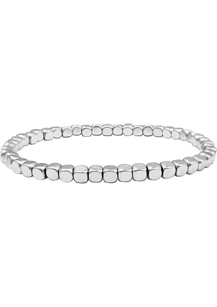 Avrupa ve Amerikan Modası Basit Boncuklu Bilezik Altın Kare Elastik Yuvarlak Boncuklu Bilezik (Yurt Dışından) fırsatları