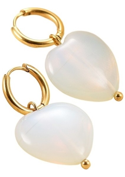 Kalp Kolye Ucu Küpe (Yurt Dışından)