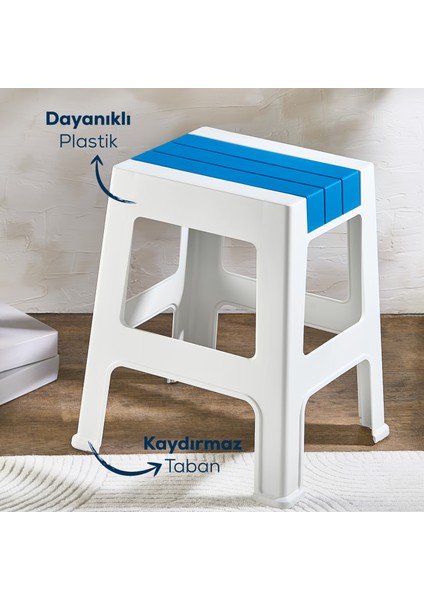 Plastik Büyük Tabure Mavi fiyatları