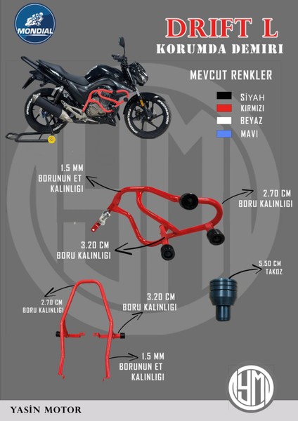 Drift L Arka Kuyruk Koruma Demiri Stunt