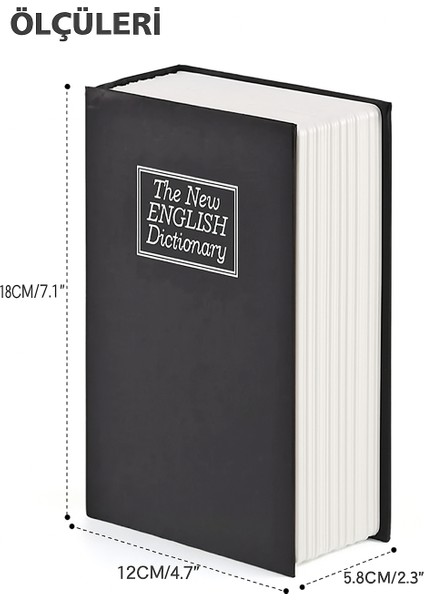 Kitap Görünümlü Anahtarlı Gizli Kasa – Para, Takı ve Değerli Eşyalar Için Güvenli Saklama Kutusu