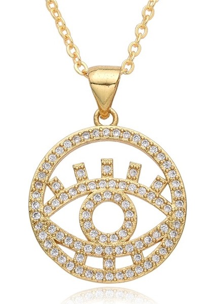 Nazar Boncuğu Yağ Damlası Kolye Mikro-Kakmalı Kolye (Yurt Dışından)