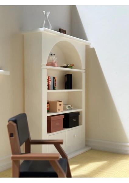 1/12 Ölçek Kemerli Kitaplık Minyatür Diorama Eşya Aksesuar fiyatları
