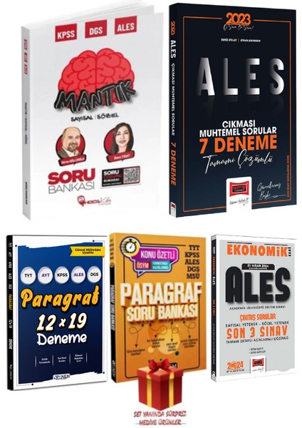Hoca Kafası Mantık Soru Bankası +Ales Deneme+ Paragraf Deneme + Paragraf Sb + ALES Son 3 Yıl