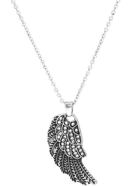Tam Elmas Moda Alaşımlı Takı Kişiselleştirilmiş Elmas Melek Kanatları Köprücük Kemiği Kolyesi (Yurt Dışından)