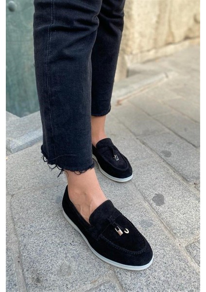 Lou Siyah Süet Kadın Casual Ayakkabı