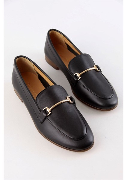 Livia Siyah Hakiki Deri Kadın Loafer fırsatları