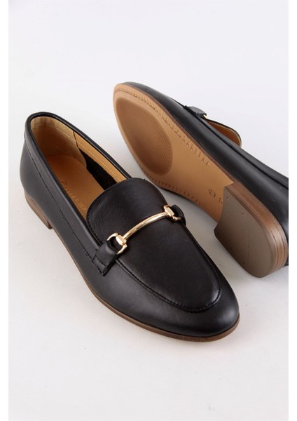 Livia Siyah Hakiki Deri Kadın Loafer indirimleri