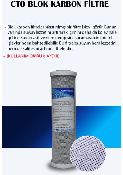 Açık Kasa Su Arıtma Cihazı 4 Aşamalı Filtre Seti Kokonat Bazlı Tatlandırıcılı modelleri