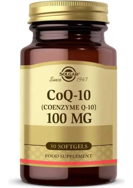 Coenzyme Q-10 100 Mg 30 Kapsül