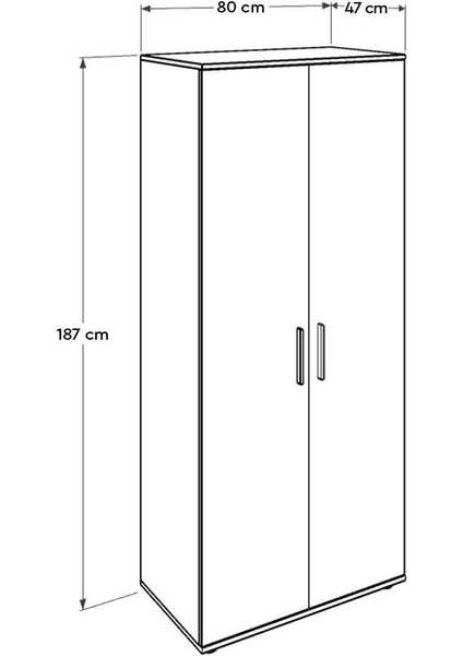 Trendline 2 Kapılı Gardırop GRD-320-SS-1 Sonoma