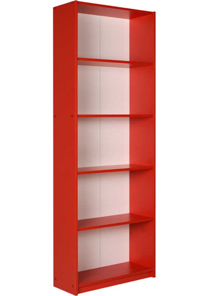 Adore Max 5 Raflı Kitaplık - Kırmızı Renk