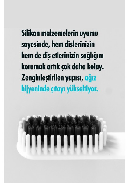 Nylon & Silicone Head 4 Şarjlı Diş Fırçası Başlığı White