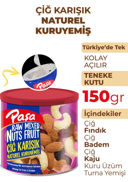 Çiğ Karışık Kuruyemiş Teneke Kutu 150 gr fiyatları