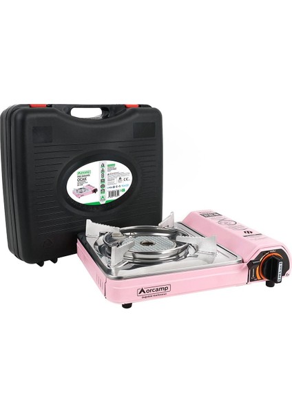 Seramik Pro Kamp Ocak Pembe CK-508+2 Adet Kartuş KTS-227 ORC-018-A2
