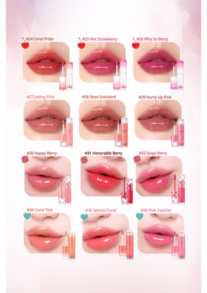 Kalıcı, Pigmentli, Parlak Bitişli Tint PERIPERA Ink Mood Glowy Tint 26 Why So Berry (Soda Cafe)